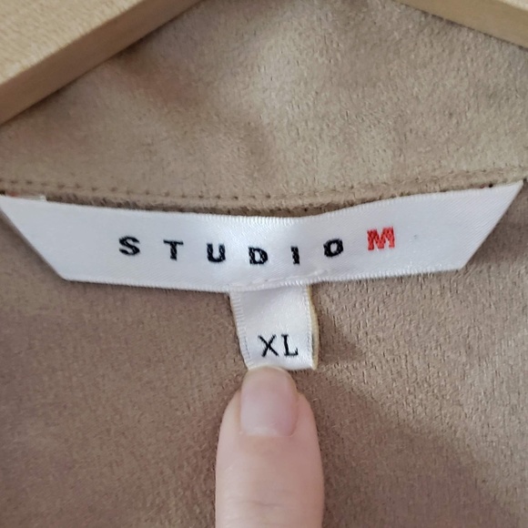 Studio M Microsuede Button Up Shirt - Picture 3 of 5